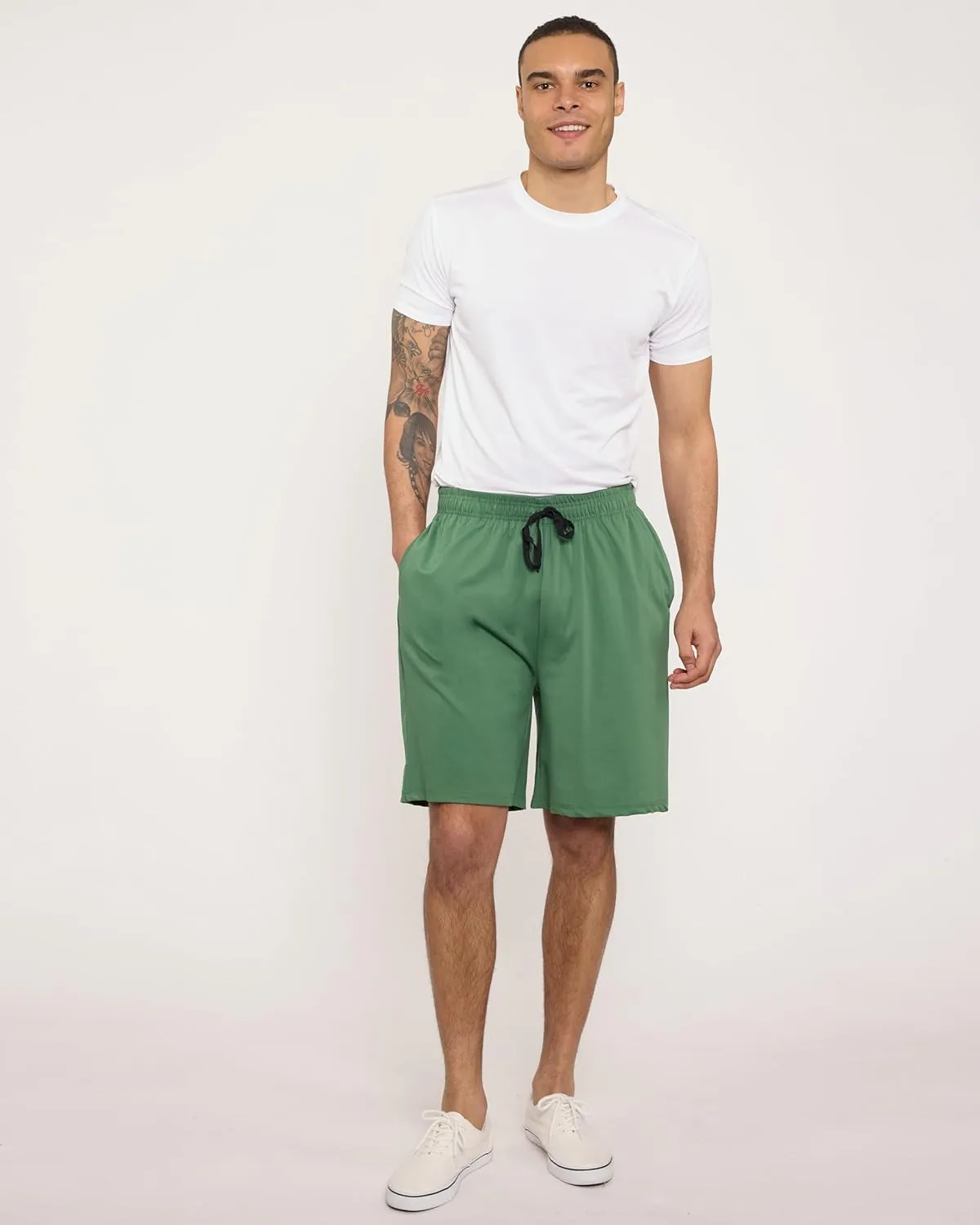 5 Pack Men's Active Quick Dry Fit Shorts - Athletic Running Gym Workout Casual Shorts with Pockets Bulk