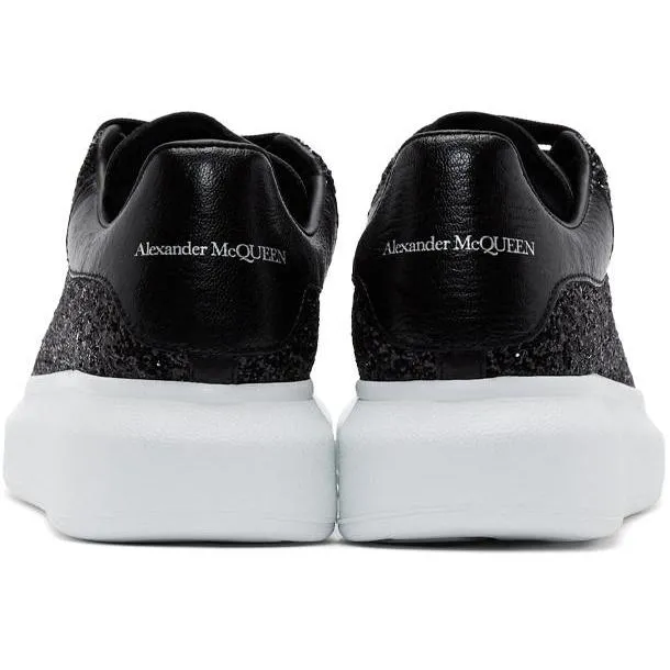 Alexander McQueen Black Glitter Oversized Sneakers