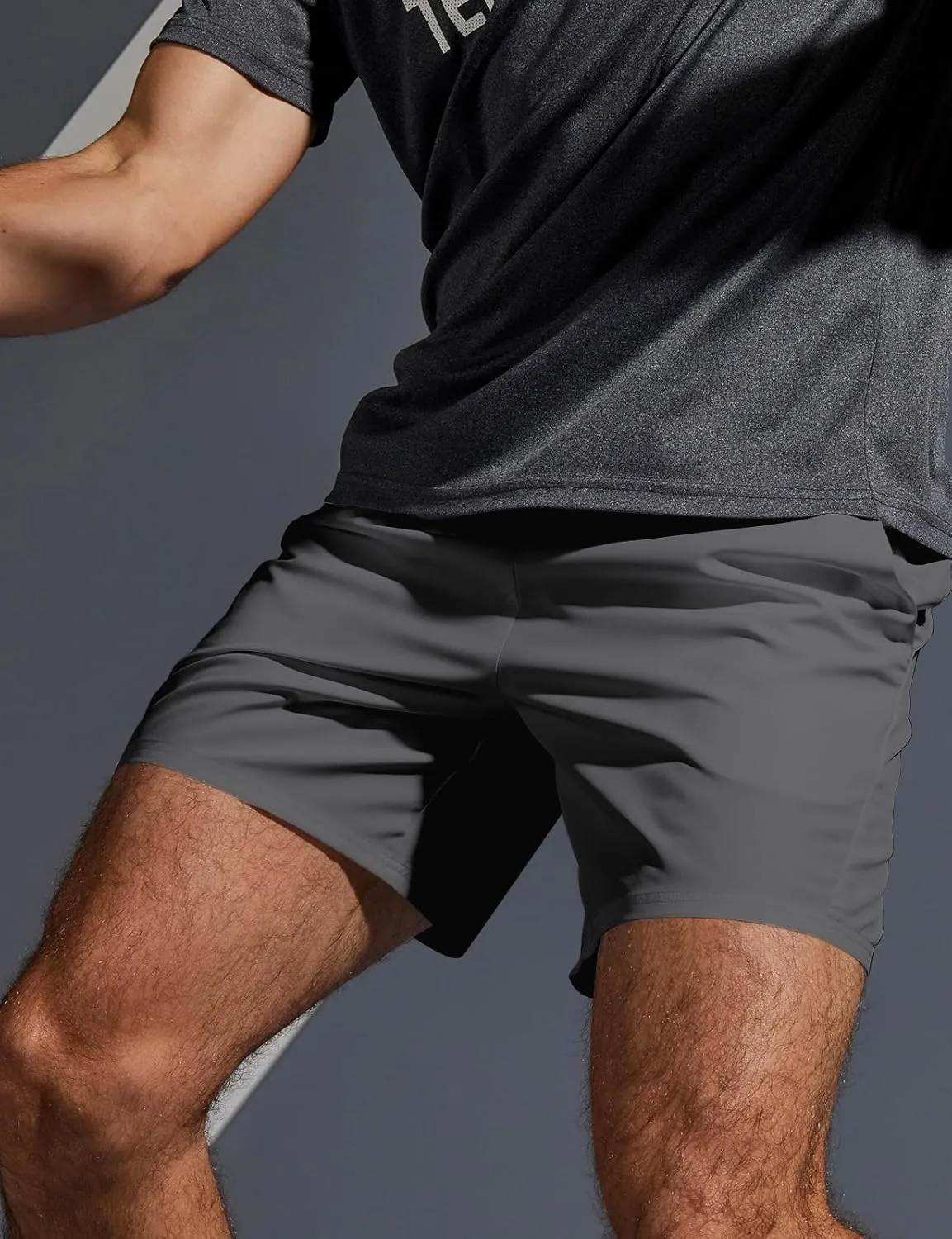 Aolesy Men??s 2 in 1 Running Shorts -5''/7'' Quick Dry Workout Gym Shorts with Pockets, Tennis Training Athletic Shorts