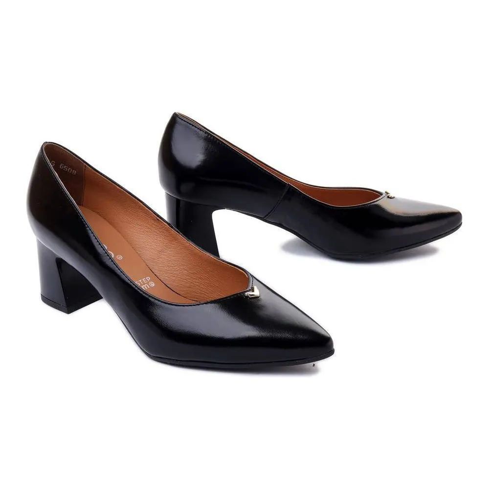 Bioeco 6508 BLACK  Patent Leather Court Shoes 6508-1974