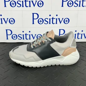 Buscemi Women's Ventura Grey/Pink Leather Sneakers SAMPLE