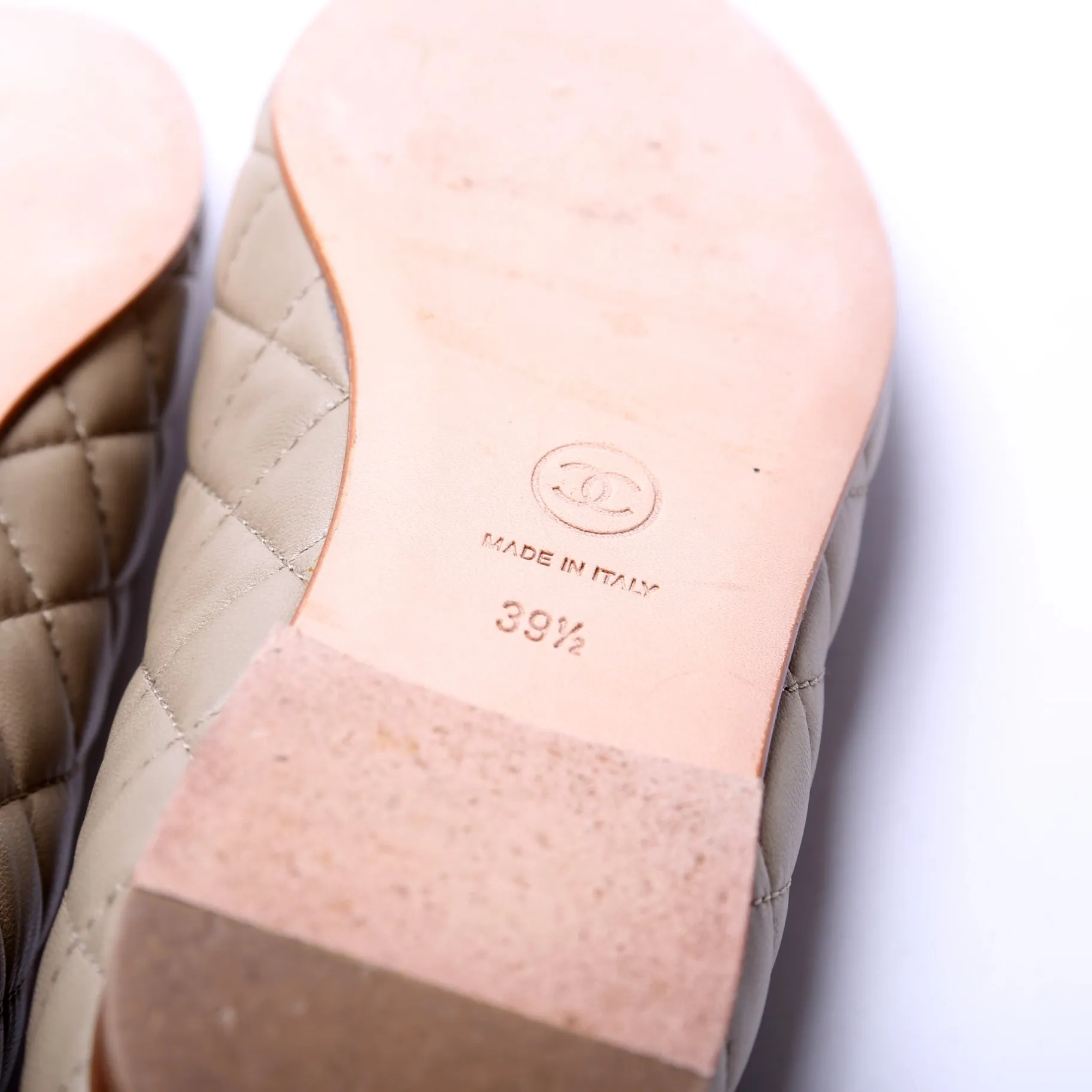 CC Ballet Flats Quilted Lambskin Size 39.5