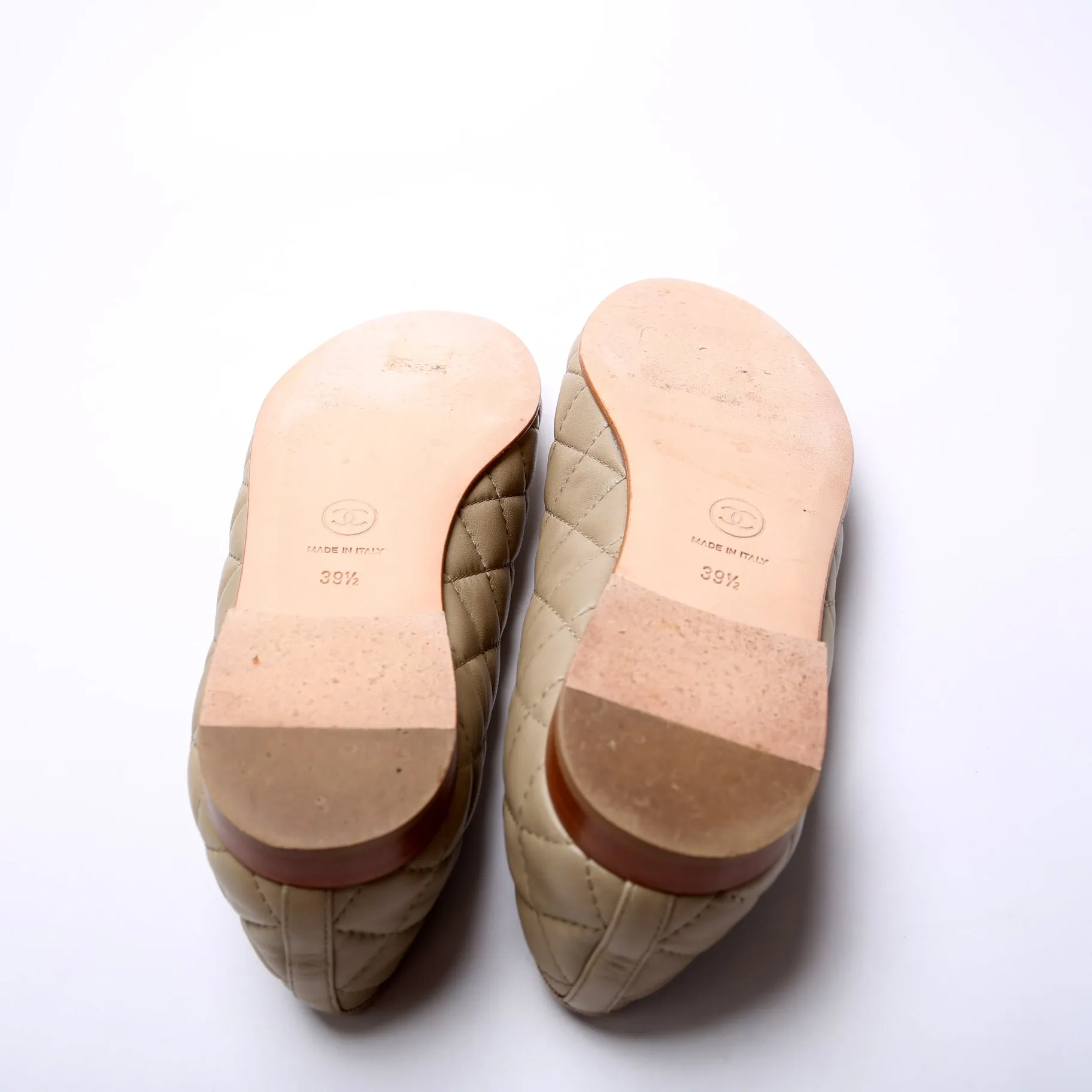 CC Ballet Flats Quilted Lambskin Size 39.5