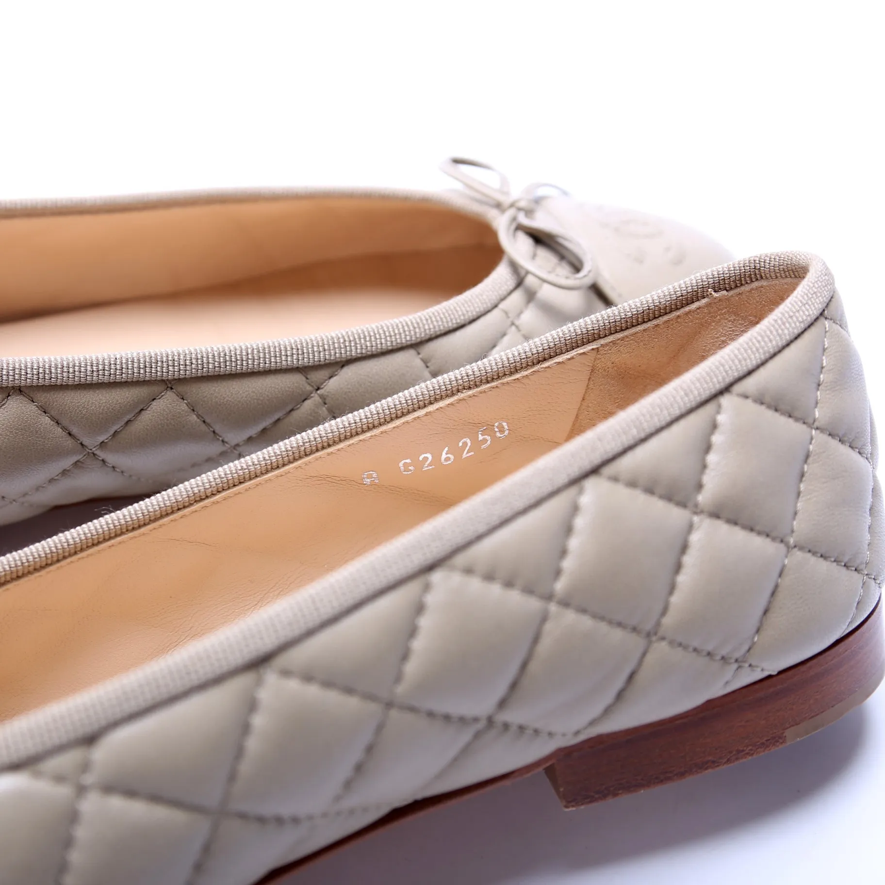 CC Ballet Flats Quilted Lambskin Size 39.5