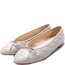 CC Ballet Flats Quilted Lambskin Size 39.5