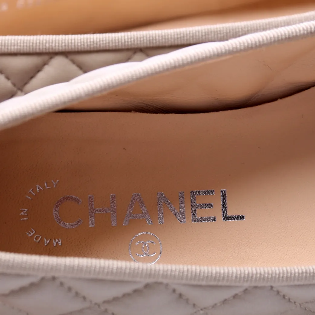 CC Ballet Flats Quilted Lambskin Size 39.5