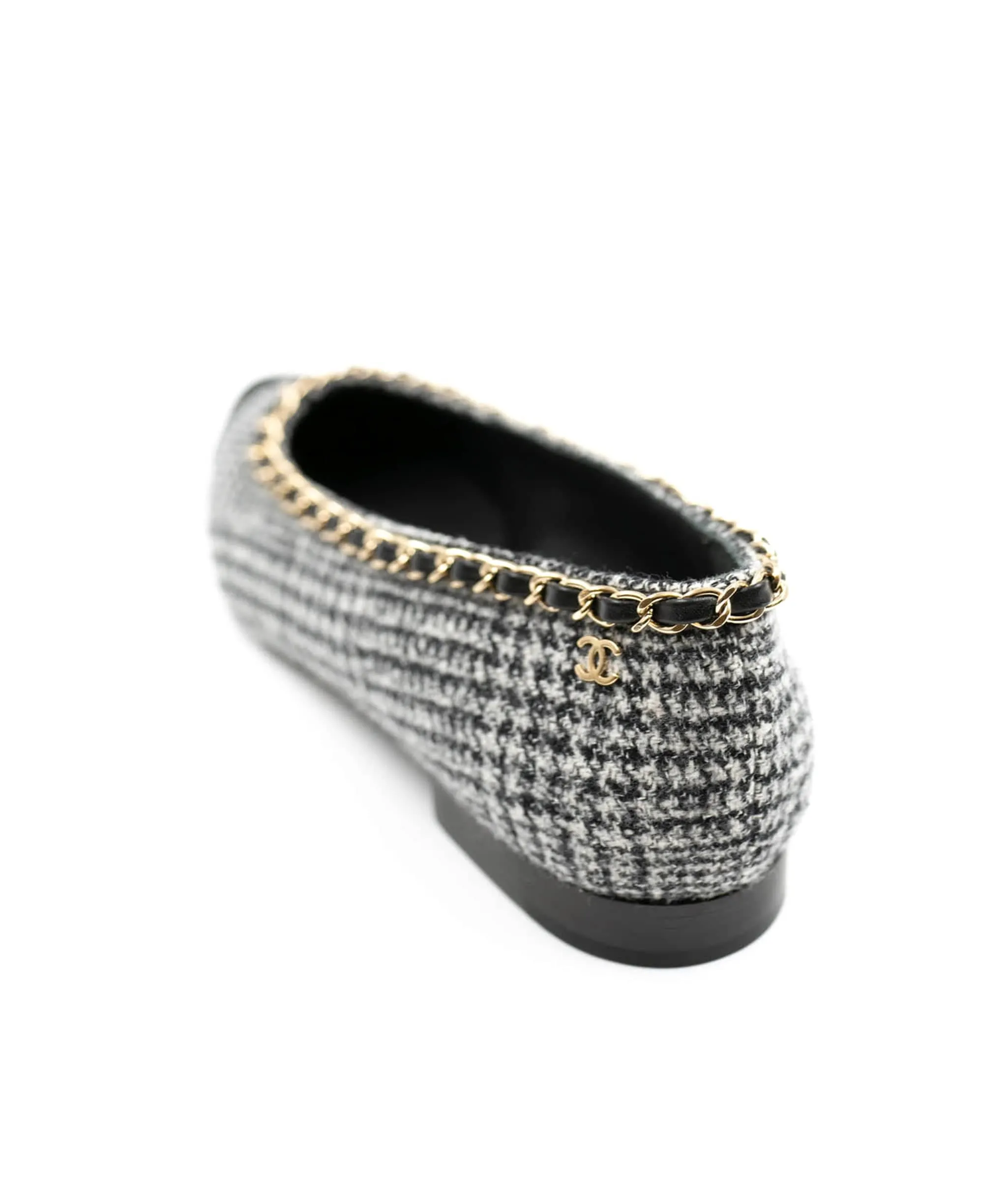 Chanel pointy toe tweed ballerina flats AJL0027