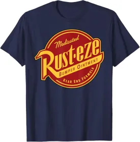 Disney Pixar Cars 2 Rust-Eze Ointment Vintage Badge Logo T-Shirt