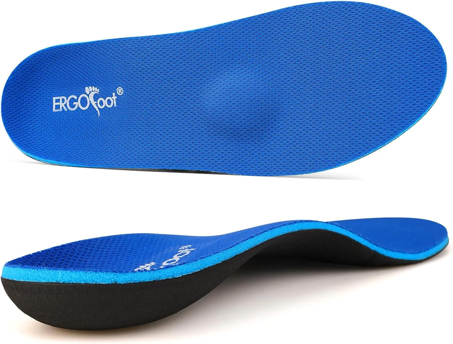 ERGOfoot Metatarsalgia Insoles, Heavy Duty Work Boot Inserts for Women Men, Relieve Morton's Neuroma and Reduce Metatarsal, Ball of Foot Pain for Standing All Day