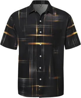 Hardaddy Men's Hawaiian Shirt Short Sleeves Printed Button Down Summer Beach Casual Shirts