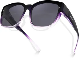 Meeloog Large Polarized Fit Over Glasses Sunglasses For Women Men, Oversized Trendy Square Shades For Driving Riding MST0110