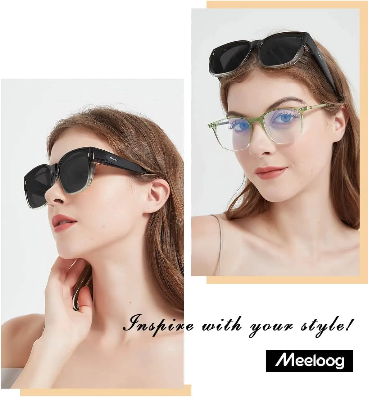 Meeloog Large Polarized Fit Over Glasses Sunglasses For Women Men, Oversized Trendy Square Shades For Driving Riding MST0110