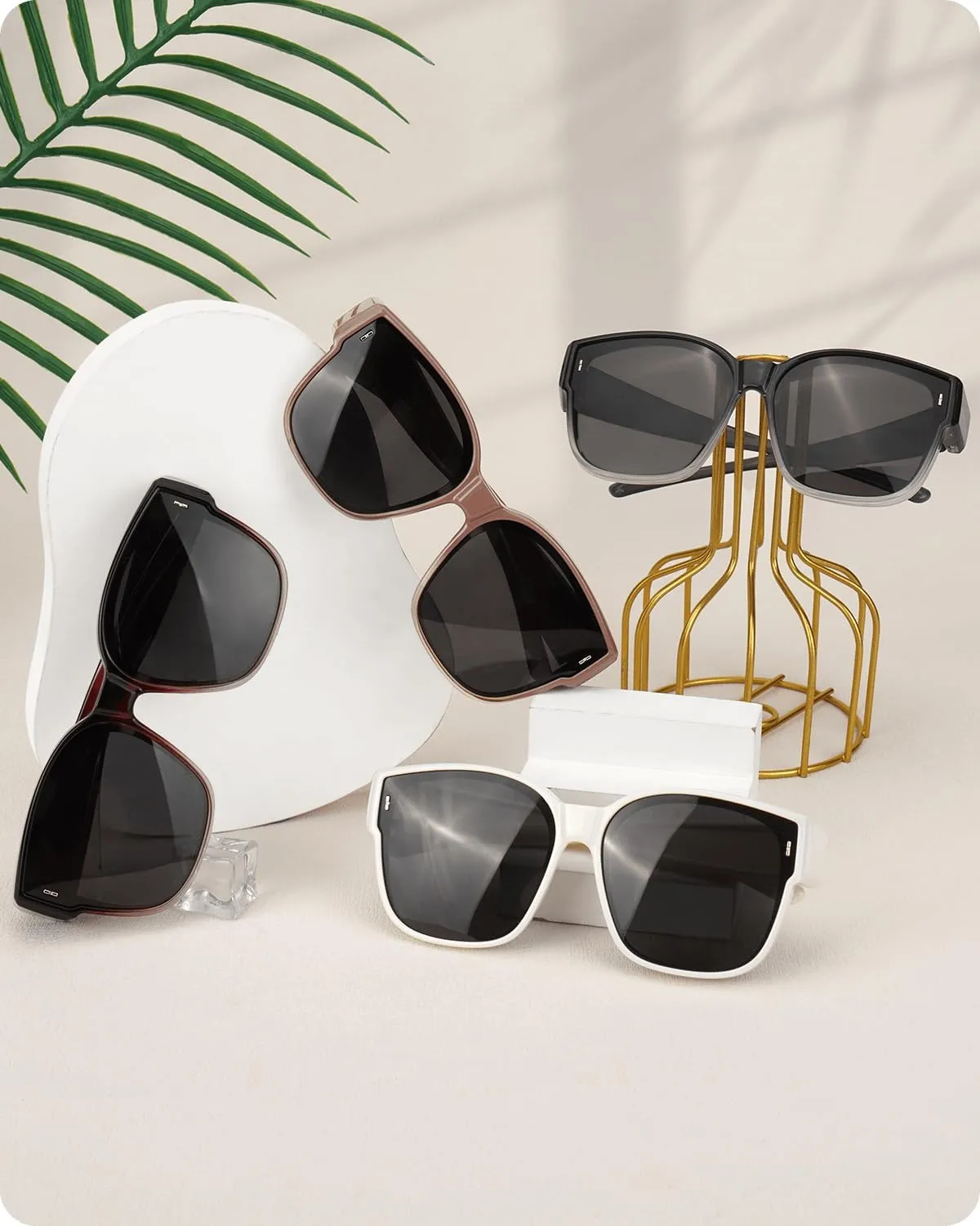 Meeloog Large Polarized Fit Over Glasses Sunglasses For Women Men, Oversized Trendy Square Shades For Driving Riding MST0110