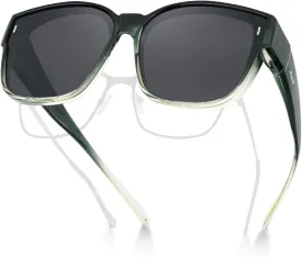 Meeloog Large Polarized Fit Over Glasses Sunglasses For Women Men, Oversized Trendy Square Shades For Driving Riding MST0110