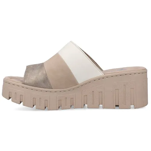 Rieker Mules - 68092-62 - Nude/White
