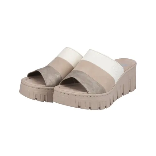 Rieker Mules - 68092-62 - Nude/White