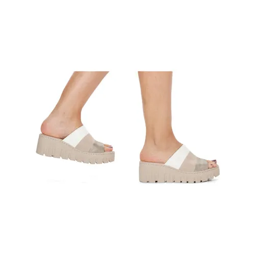 Rieker Mules - 68092-62 - Nude/White