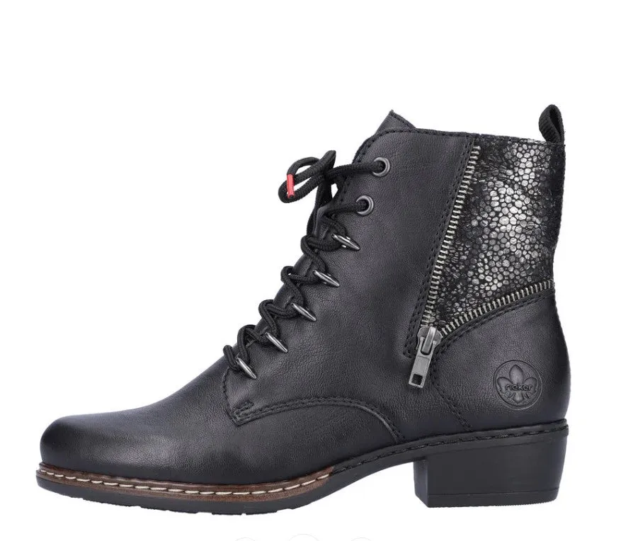 Rieker Womens Boot Y0800 Black/Black