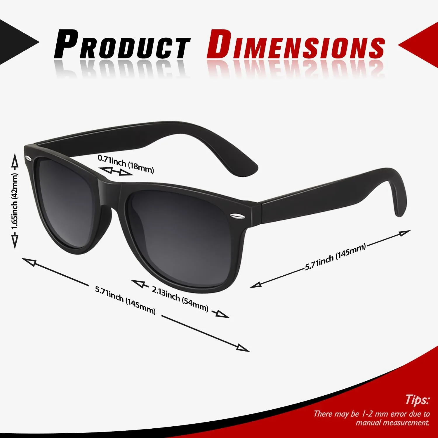 Sunier Polarized Sunglasses for Men and Women, Retro Square Matte Finish UV400 Protection Shades for Driving, Fishing