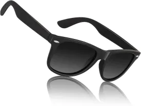Sunier Polarized Sunglasses for Men and Women, Retro Square Matte Finish UV400 Protection Shades for Driving, Fishing
