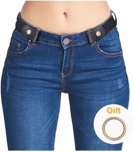 SUOSDEY No Buckle Elastic Stretch Belts for Men and Women, Comfortable Invisible Belts for Jeans Pants