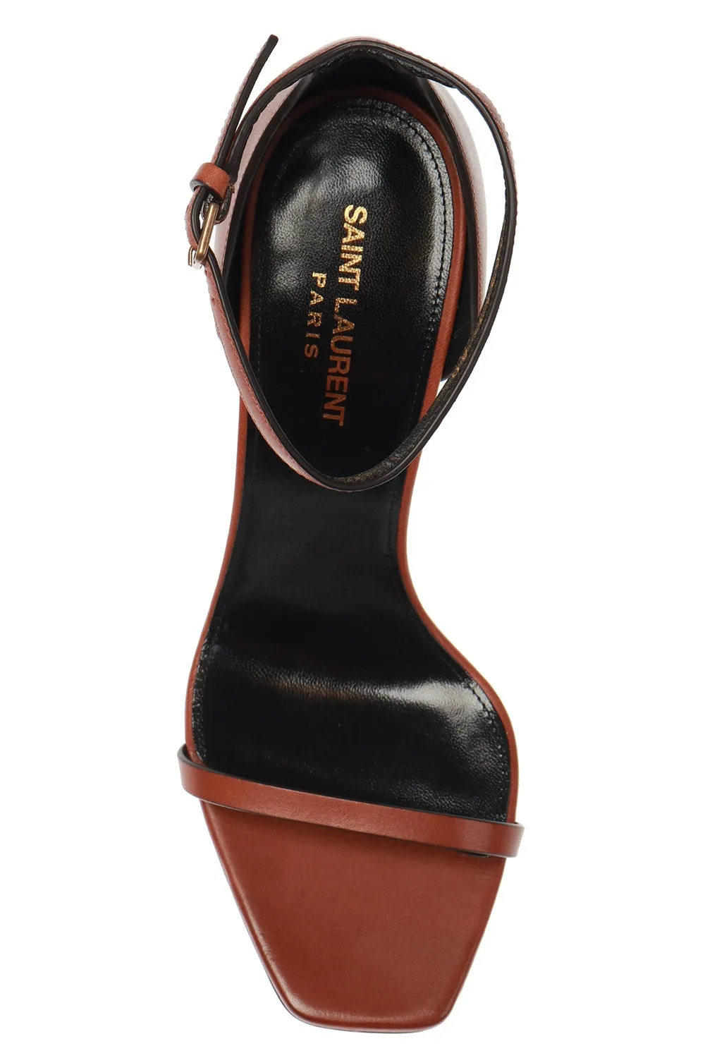 Yves Saint Laurent Brown Dwett Heeled Sandals